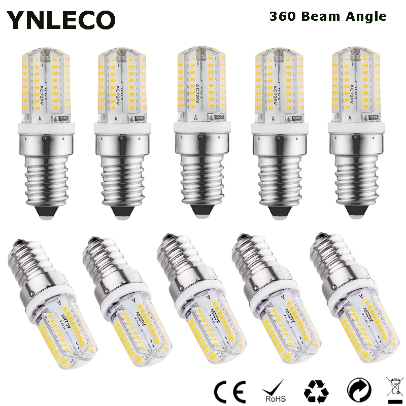 10 упак./лот E14 Светодиодная лампа с регулируемой яркостью 220 В LED 2 5 Вт 360 Угол луча