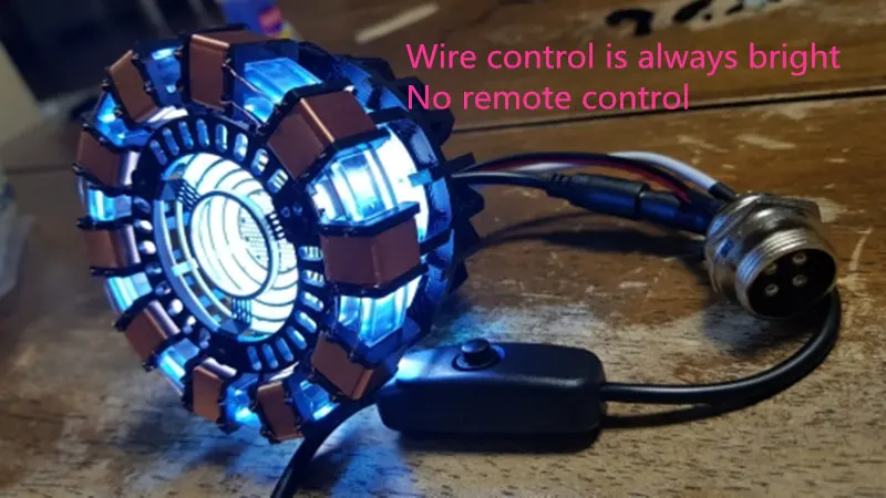 No remote control 1:1, Железный человек, дуговой реактор, дистанционный светильник, Arc MK1, Железный человек, самодельные детали, модель, сборный основной стенд(с английским руководством) AG672 - Цвет: No remote control