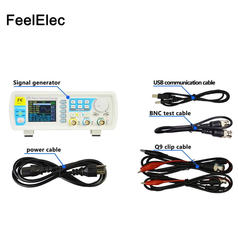 Feeltech FY6800-60 генератор сигналов прямой цифровой синтез генератор частоты сигналов синтезатор