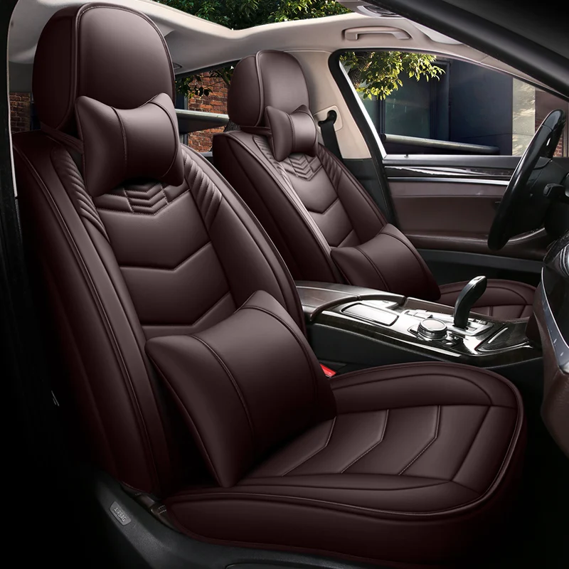 Goedkoop 2020 Pu Leather Car Seat Protector Organizer Kussen Auto Accessoires Universele Maat Ademend Geschikt Voor Alle Model Rood