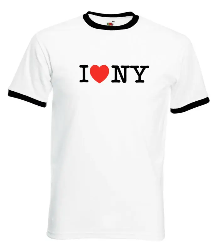 Футболка I Love New York-Классическая футболка с надписью heart NY FOTL | Мужская одежда