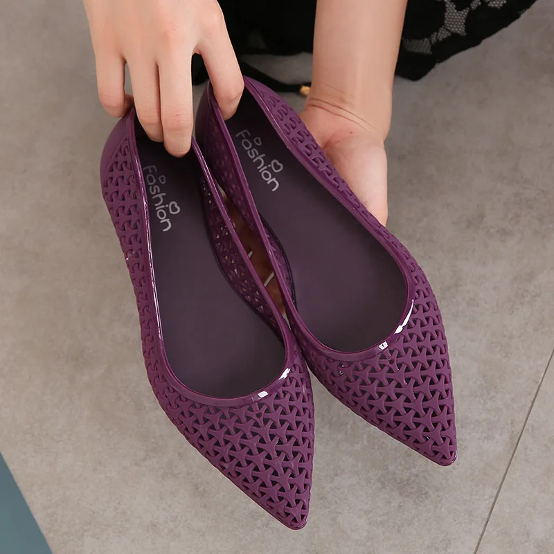 Женские пляжные сандалии с открытым носком повседневные сетчатые босоножки-желе