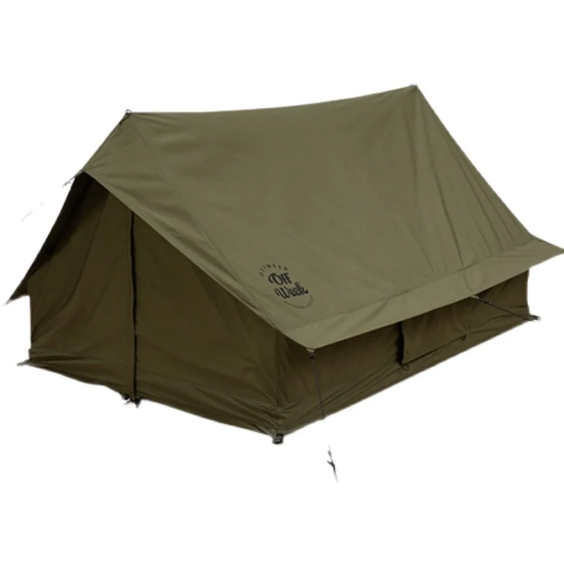 

Offweek Outdoor Bushcraft Military Green Scout Army Cotton Tent Mini House Double Person 3 Season Camping Equipment