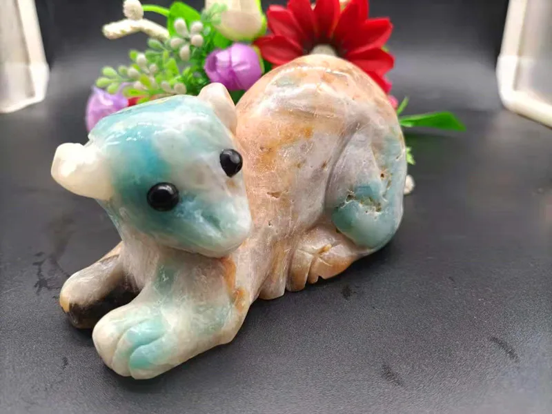 Натуральный кварцевый Хрустальный энергетический пояс небесно-голубая резьба