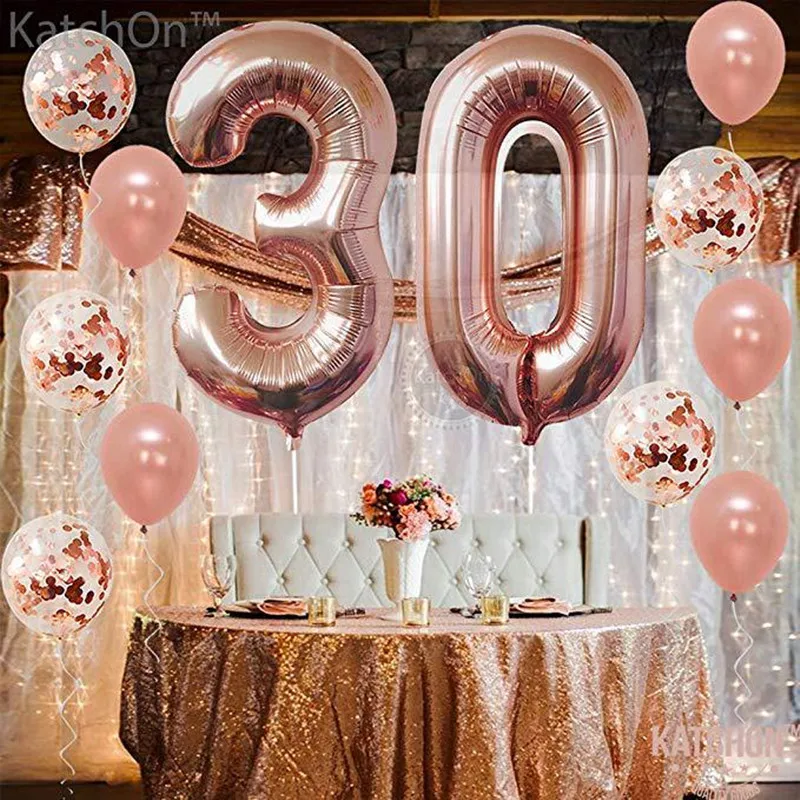 32 дюймов Большой Фольга на день рождения воздушные шары гелиевые шара с цифрой