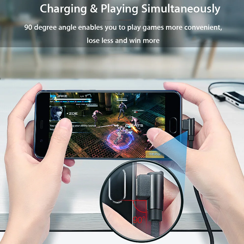20 см/0 2 м короткий 90 градусов USB Type C зарядный кабель L форма USB-C телефонный для