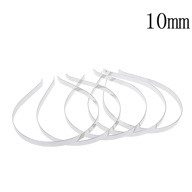 

5Pcs Silver headband DIY metal blank hairband hair hoops crafts girls headwear