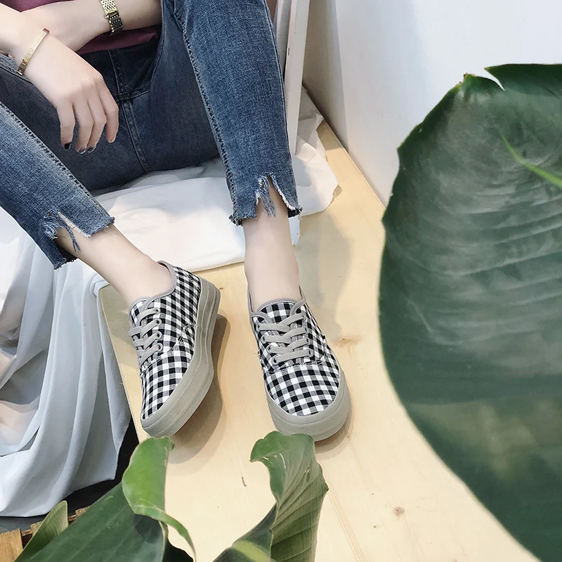 Кеды женские с вулканизированной подошвой повседневные холщовые кроссовки на