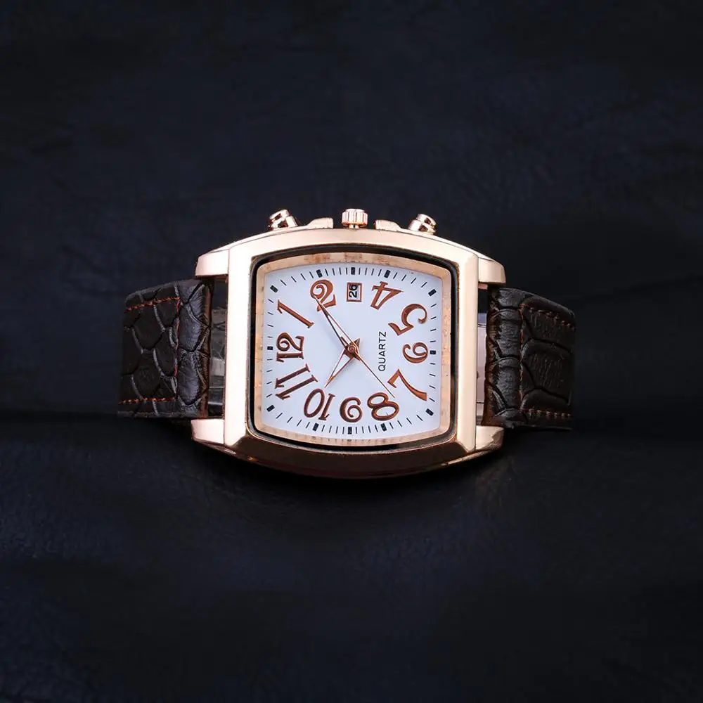 Squara мужские полые простые часы повседневные кварцевые движение t модные