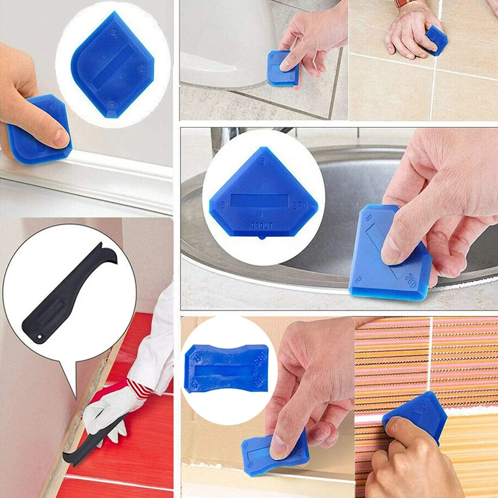 

10pcs Door Window Glass Cement Scraper Tool Silicone Sealant Finishing Tool Grout Scraper Caulk Remover Caulk Nozzle