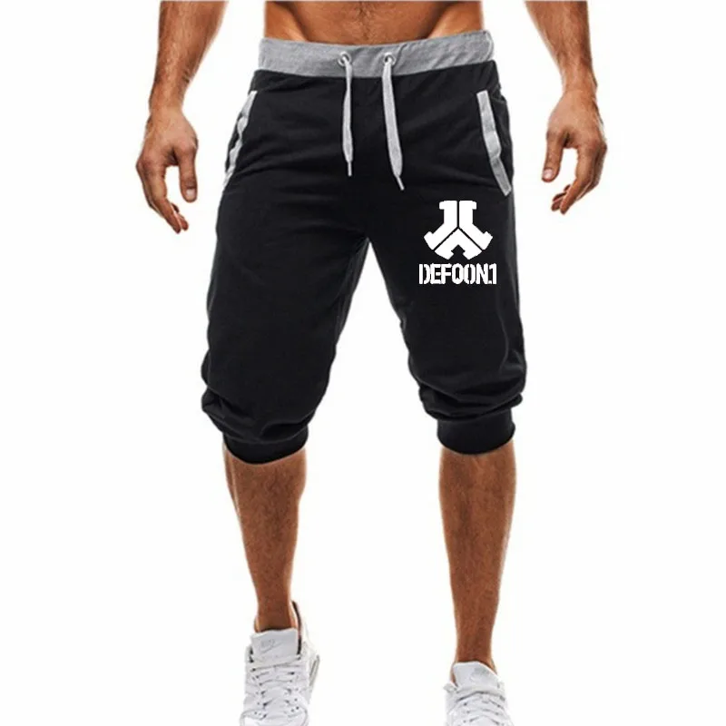 Шорты мужские прямые однотонные с принтом повседневные плоская ткань большие