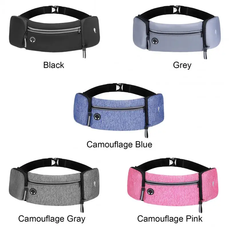 

Jogging With Water Bottle Holder Running Belt Waist Bag Waterproof Phone Carrier Reflective Strip Large Capacity Hiking Outdoor