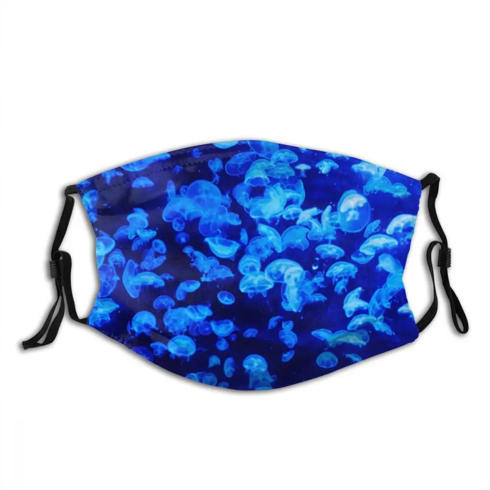 

Jellyfish Animal Reusable Trendy Mouth Face Mask with Filters Anti Haze Cold Proof Winter Protection Cover Muffle for Adult