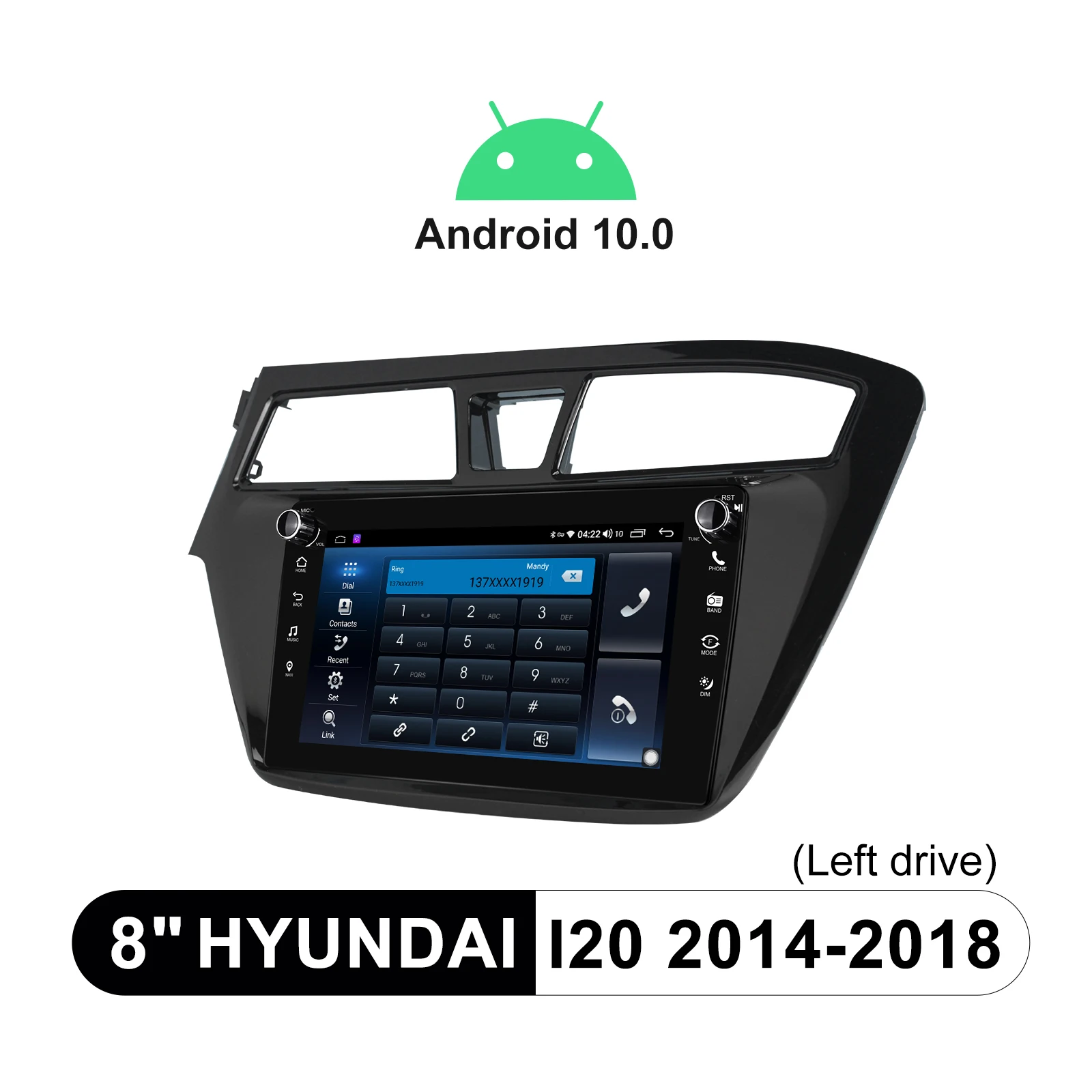저렴한 안드로이드 10 자동차 라디오 현대 I20 2014-2018 블루투스 8 ''autoradio GPS 네비게이션 와이파이 4G 멀티미디어 플레이어 무선 Carplay
