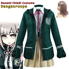 Костюм для косплея Chiaki Nanami, аниме данганронпа, пальто с кошачьими ушками, рубашка, юбка, женский, Детский свитер с капюшоном, Униформа, косплей