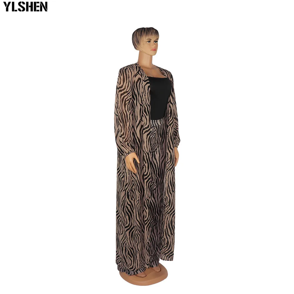 Платье с Африканским принтом для женщин комплект из 3 предметов длинное платье