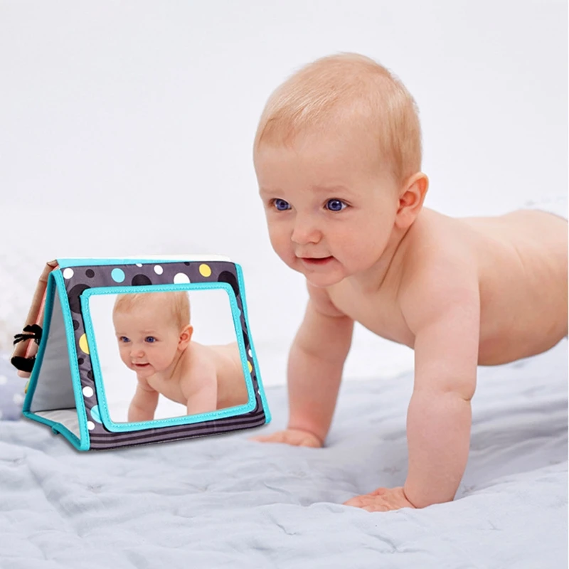

2022 New Baby Cloth Book Floor Mirror Infants Rear Facing Mirror Car Back Seat Rearview Mirror Safety Monitor Montessori Toy