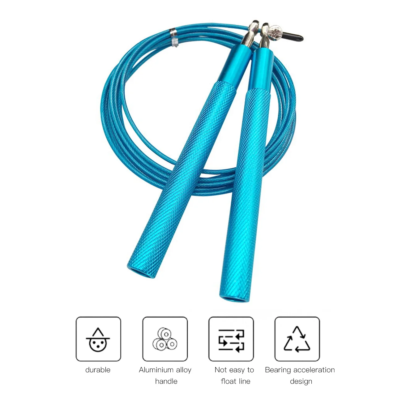 

1pcs Bearing Skipping Rope Jumping Rope Workout Equipment Steel Wire Home Gym Exercise Fitness MMA Boxing Training Skipping