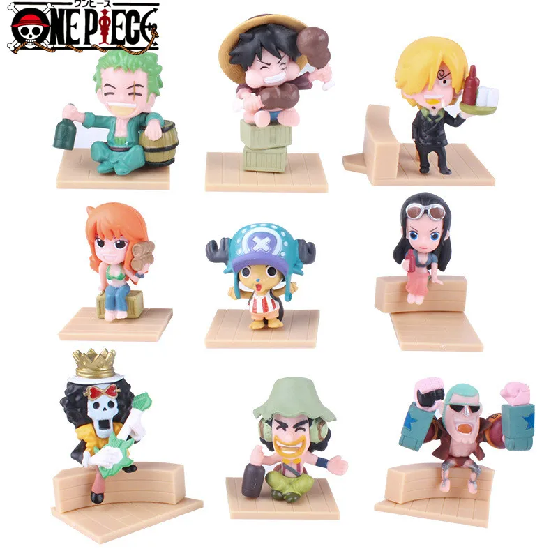 

Бандай, Слитная игрушка Sanji Roronoa Zoro Nicorobin Nami Usopp Franky Monkey D Luffy, 4-дюймовые фигурки, подарки для детей