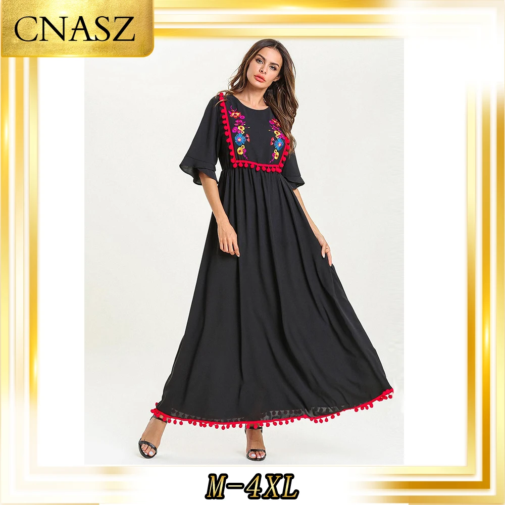 Мусульманское платье женское Повседневное большого размера новые особенности