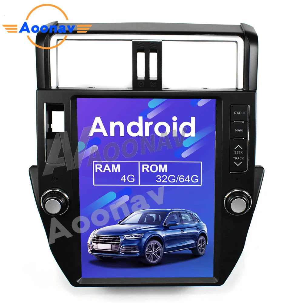 Android 9 0 Вертикальная Магнитная GPS-навигация для Toyota Land Cruiser Prado 150 2010-2013