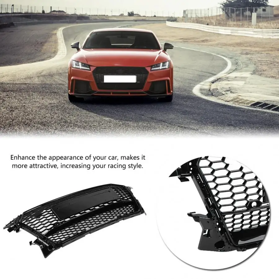 Решетка переднего бампера для TTRS Style передняя спортивная сетка с шестигранным
