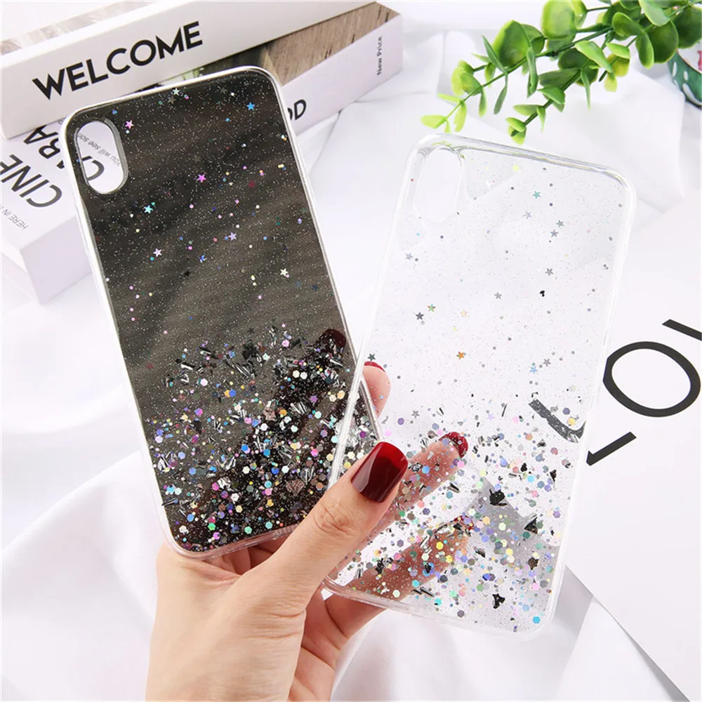 Lovebay блестящий чехол с блестками для iphone 11, 8, 7 Plus, 6, 6 S, прозрачный мягкий чехол из ТПУ для iphone 11 Pro, X, XR, XS Max, задняя крышка