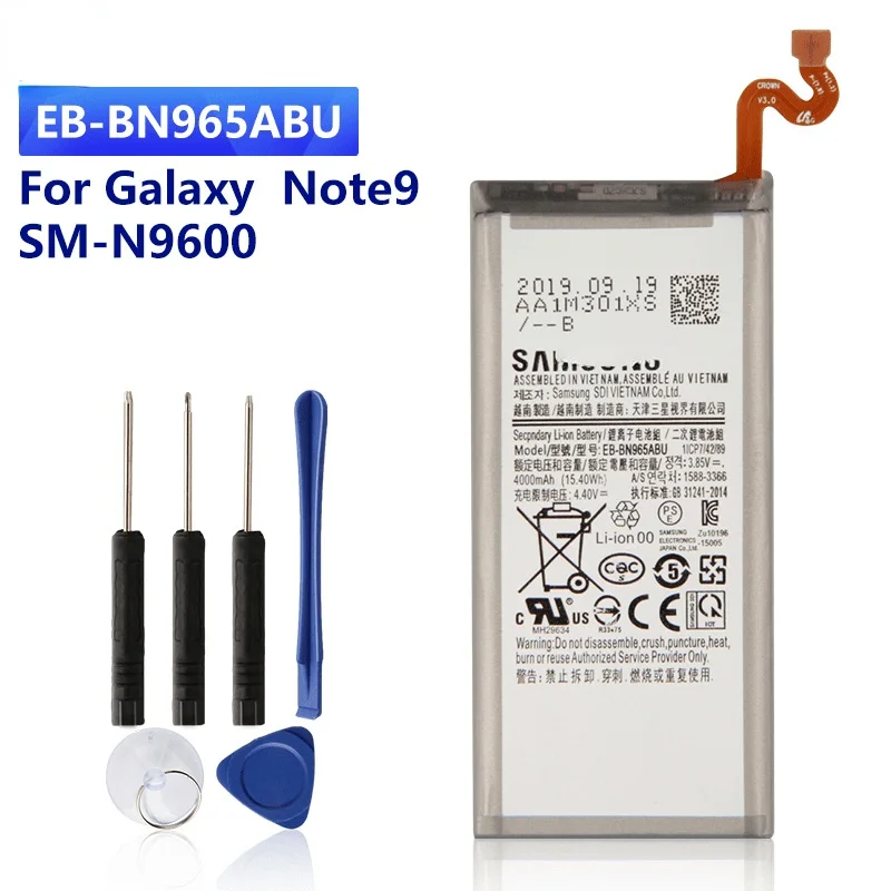 

Оригинальная запасная аккумуляторная батарея для Samsung Galaxy Note9 Note 9 EB-BN965ABU N960F N960U N960N N960W 4000mAh