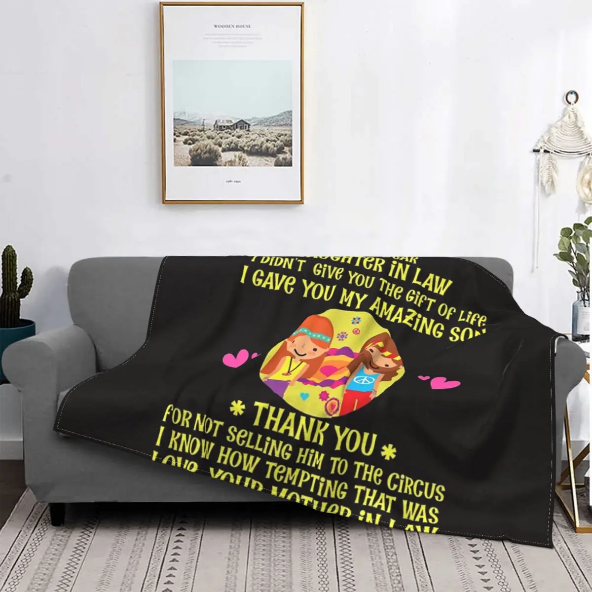 

Daughter In Law Thank You Blanket Bedspread Bed Plaid Sofa Bed Anime Plush Kawaii Blanket Children'S Blanket