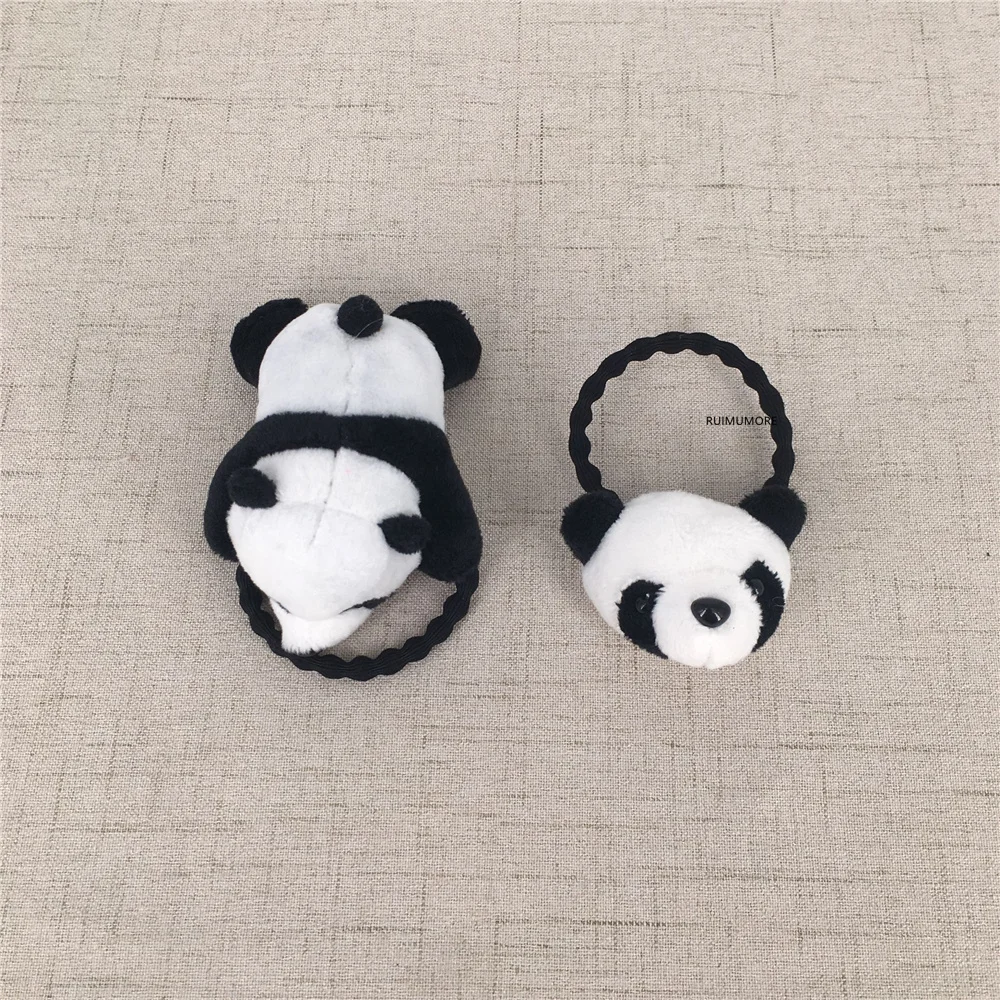 Искусственная милая плюшевая кукла панды 3 9 см резинка для волос украшение