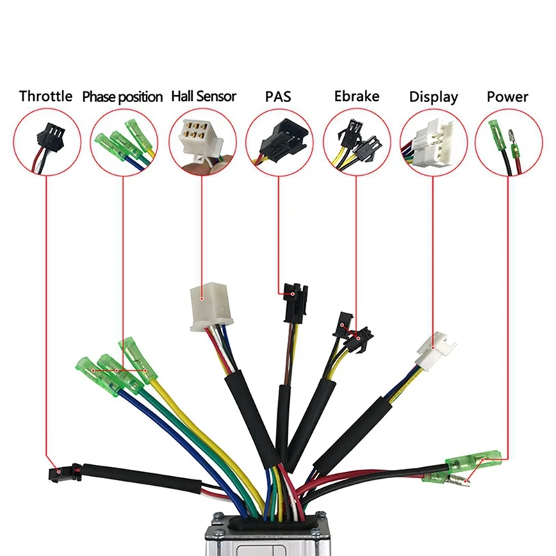 

Controller 36V/48V 15A Brushless DC Motor Ebike Controller 15A Controller +KT-LCD8H Display One Set for 250W Kit