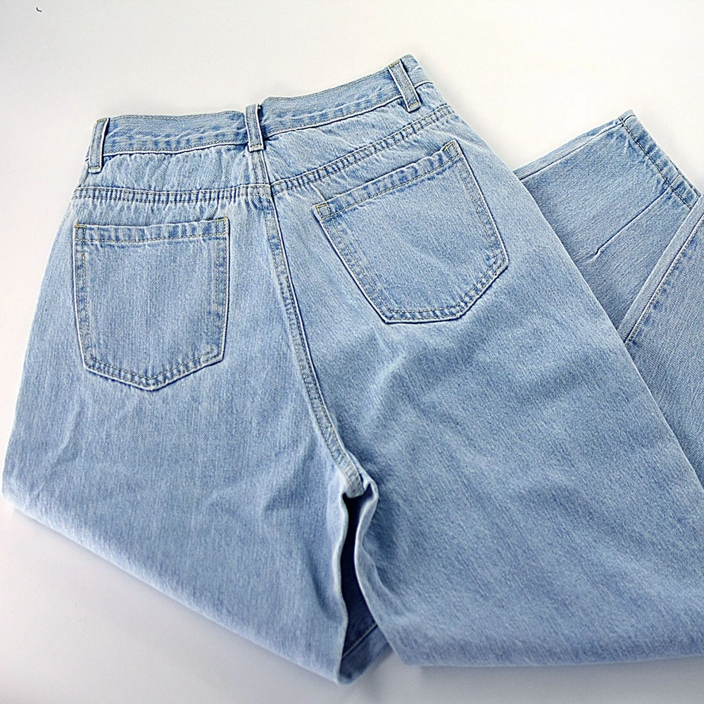 

High quality boyfriend high waist jeans women harem plus size denim high street baggy loose jeans women