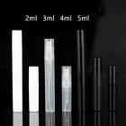 10 шт.лот 2 мл 3 мл 4 мл 5 мл маленький пластиковый распылитель белыйчерныйпрозрачный распылитель тумана промоакция образец тест распылитель духов
