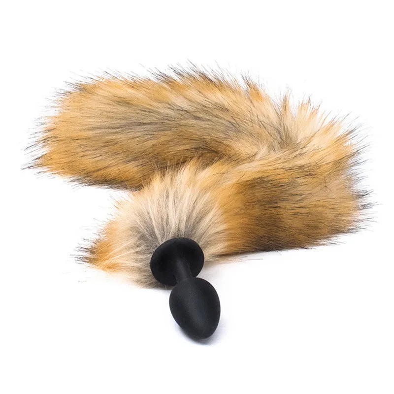 Анальная пробка из Анальное удовольствие силикона лисий хвост для игр взрослых