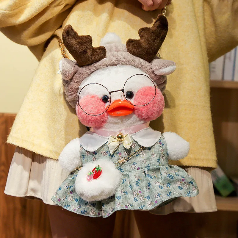 Kawaii LaLafanfan плюшевая игрушка милые животные желтая утка мягкая пушистая сумка