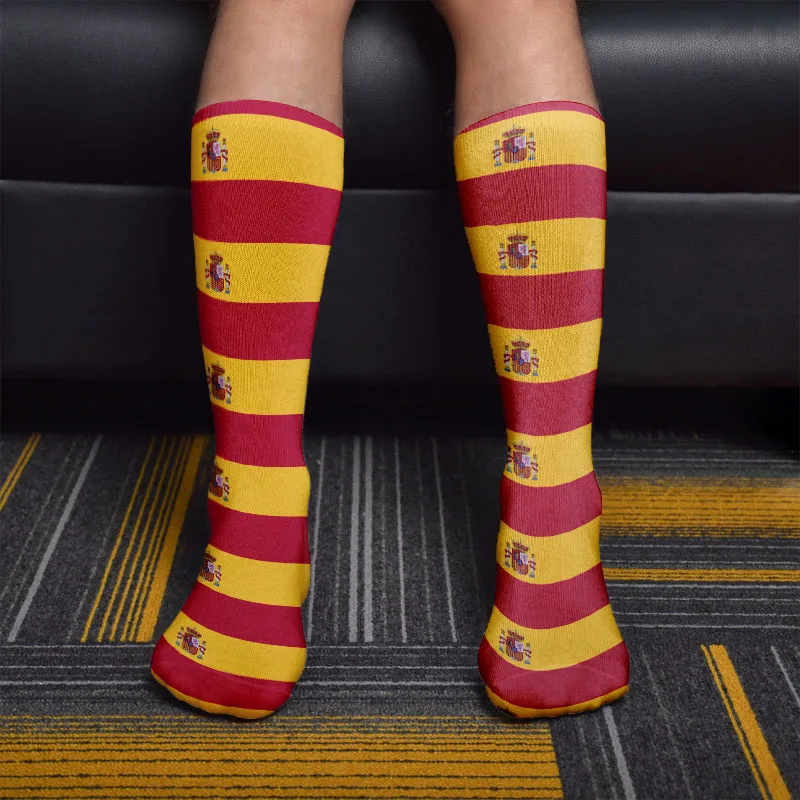 Модные флагом Испании Бразилия США 3D с принтом носки для мужчин и женщин на