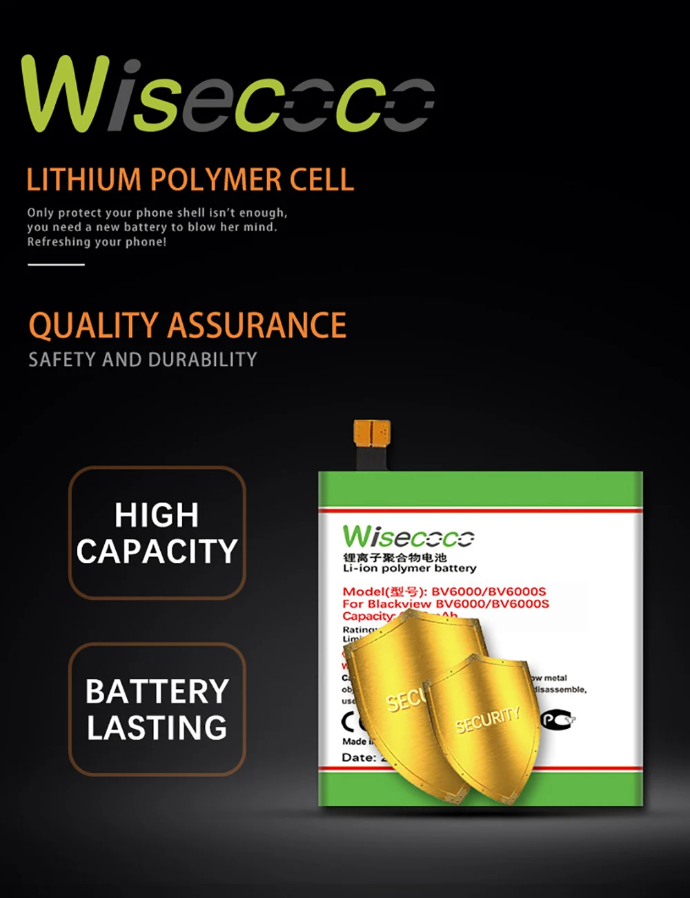 WISECOCO батарея для Blackview BV6000 BV6800 BV7000 BV8000 BV9000 телефон новейшее производство высокое качество батарея+ номер отслеживания