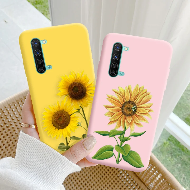 Защитный чехол для OPPO Realme v5 182 силиконовый мягкий телефона карамельного цвета
