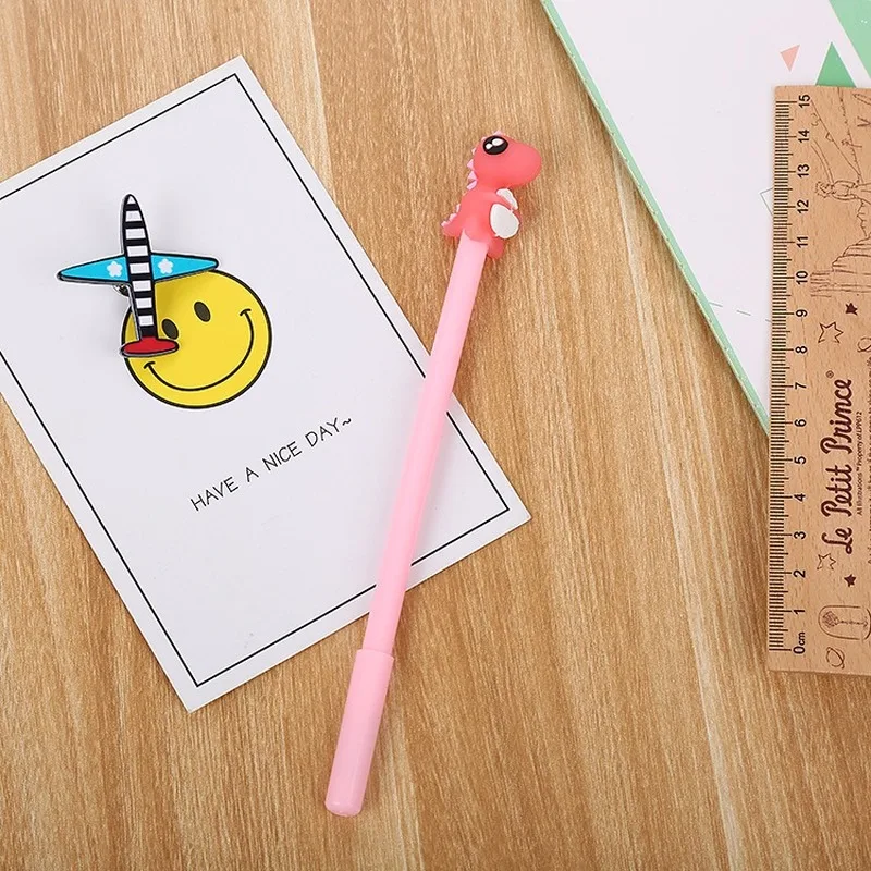 20PCs Gel Pens Set Dinosaur Silicone Head Gel Pen Cartoon Learning Office Cute Sign Pen Creative School Writing Supplies