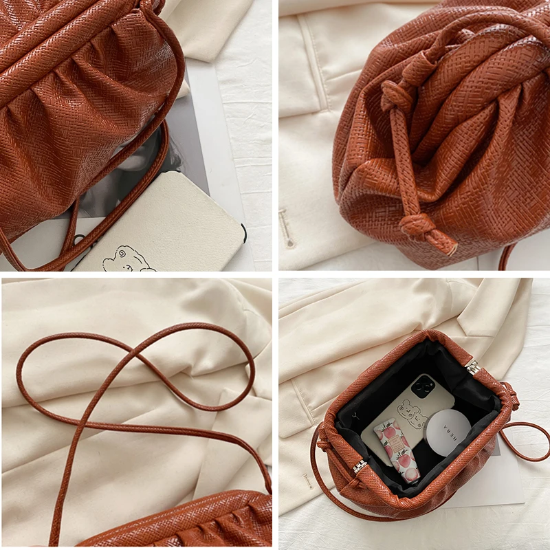 baowomen 2020 fold cloud handbags pu leather shoulder crossbody bag luxury designer handbags clutch ins chic dumpling bags free global shipping