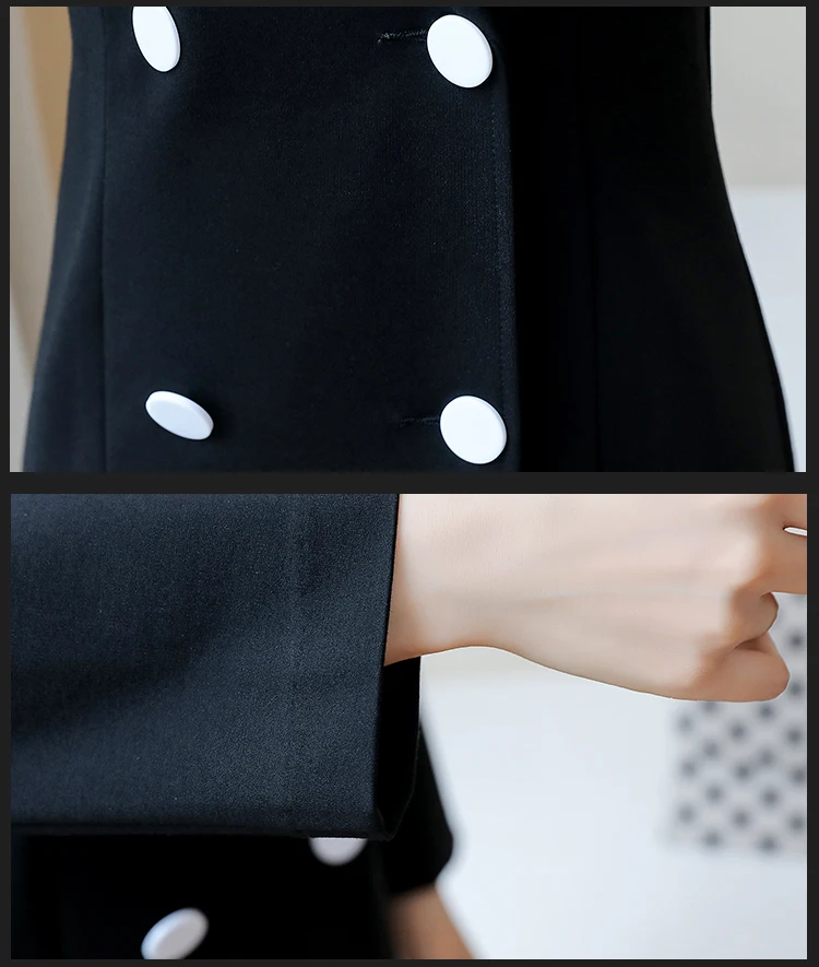 

Autumn high-end business OL professional wear simple temperament self-cultivation commute long-sleeved suit collar women's dress