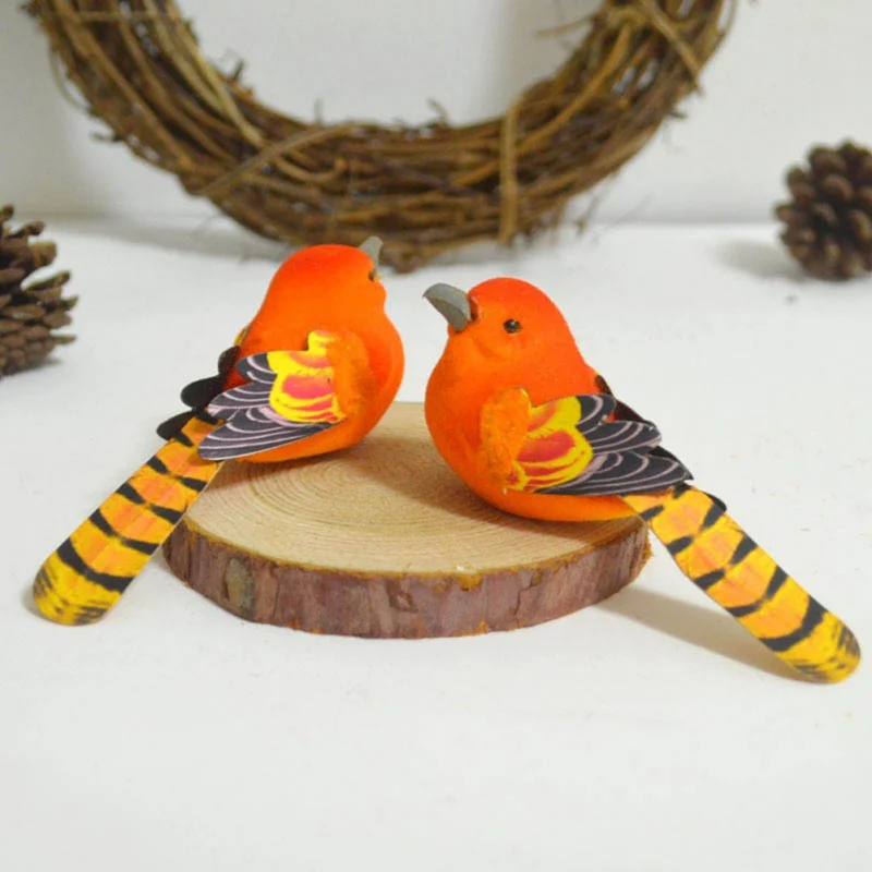 2 шт. пенопластовая птица ручная работа Искусственные Птицы свадебное украшение