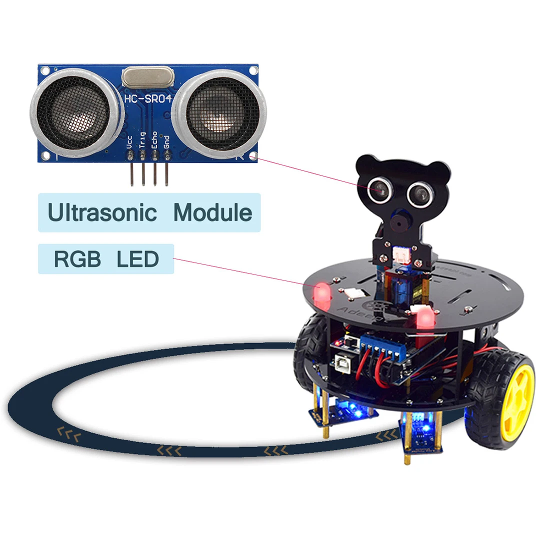 Adeept 3WD Bluetooth умный робот автомобильный комплект Stem Arduino стартовый обучающий для UNO