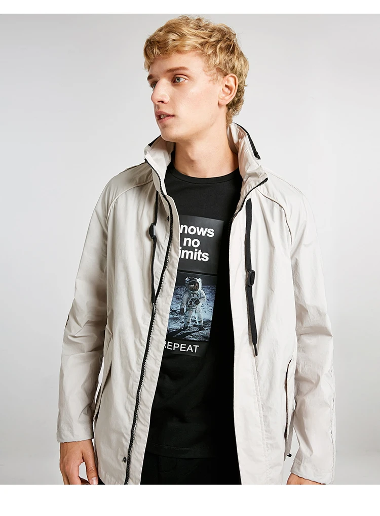 JackJones осенний мужской светильник Повседневная куртка с капюшоном 218321568
