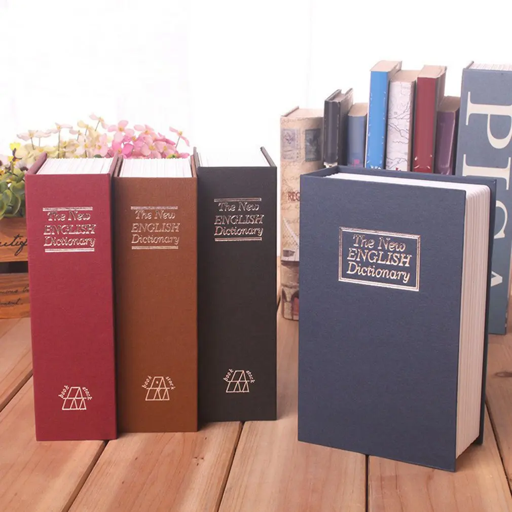 

Безопасный замок для хранения денег, чехол, миниатюрный имитационный словарь, книга, секретные коробки, защитная коробка с ключом