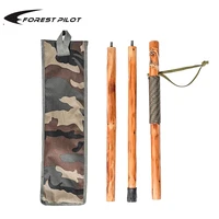forest pilot 3 piece nature wood detachable hiking stick eagle carved portable camping trekking poles compass decor walking cane