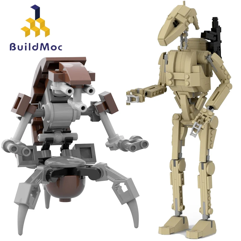 

Buildmoc Space Wars Battle Droids MOC-44416 Destroyer Droid/Droideka Clone Wars Weapon Technical Robot Building Blocks Toys Gift