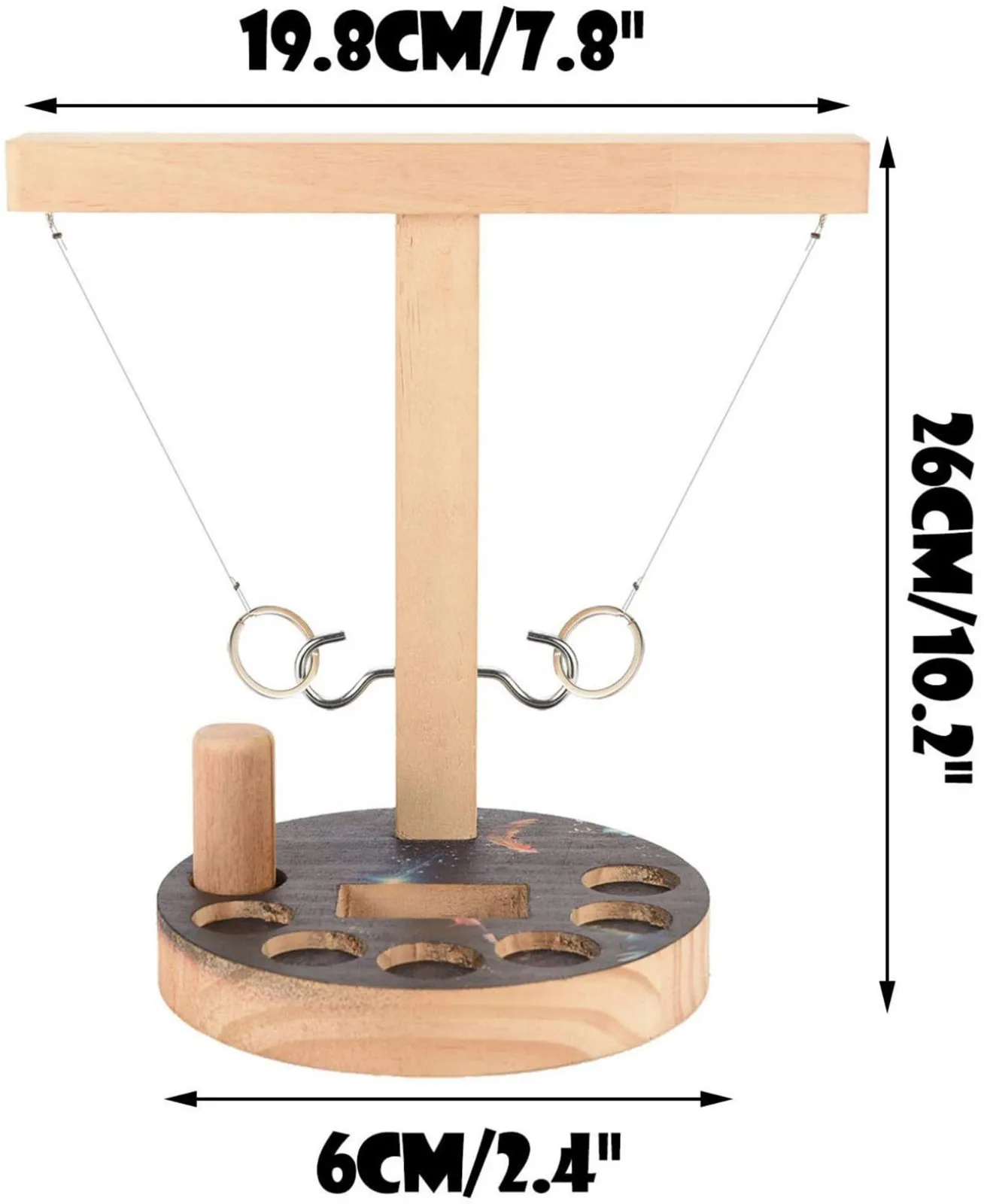 

New Party Toys Leisure Style Bar Drink Shop Handmade Wooden Ring Toss Hooks Fast-paced Interactive Game For Bars Home R5