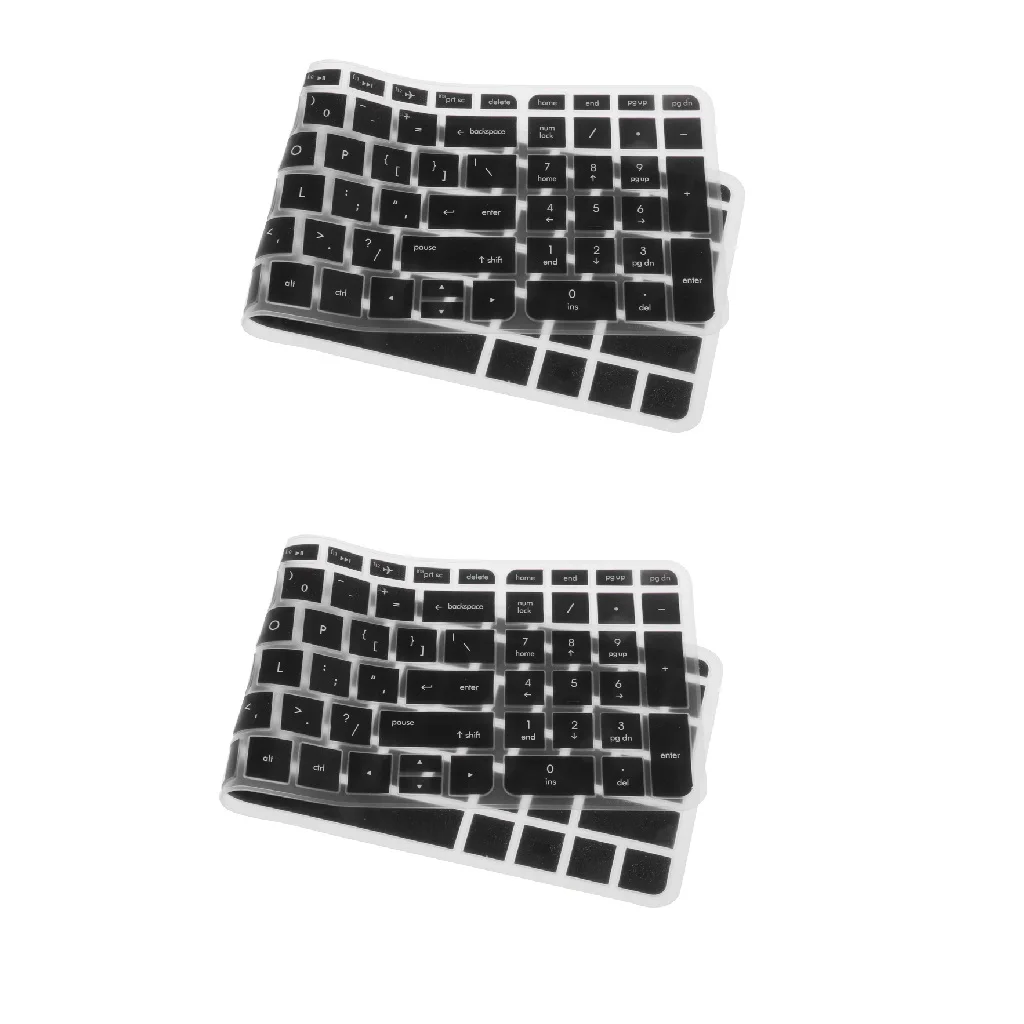 2 шт. силиконовый защитный чехол для HP Pavilion 15 ''ПК Клавиатура ноутбука Мягкий