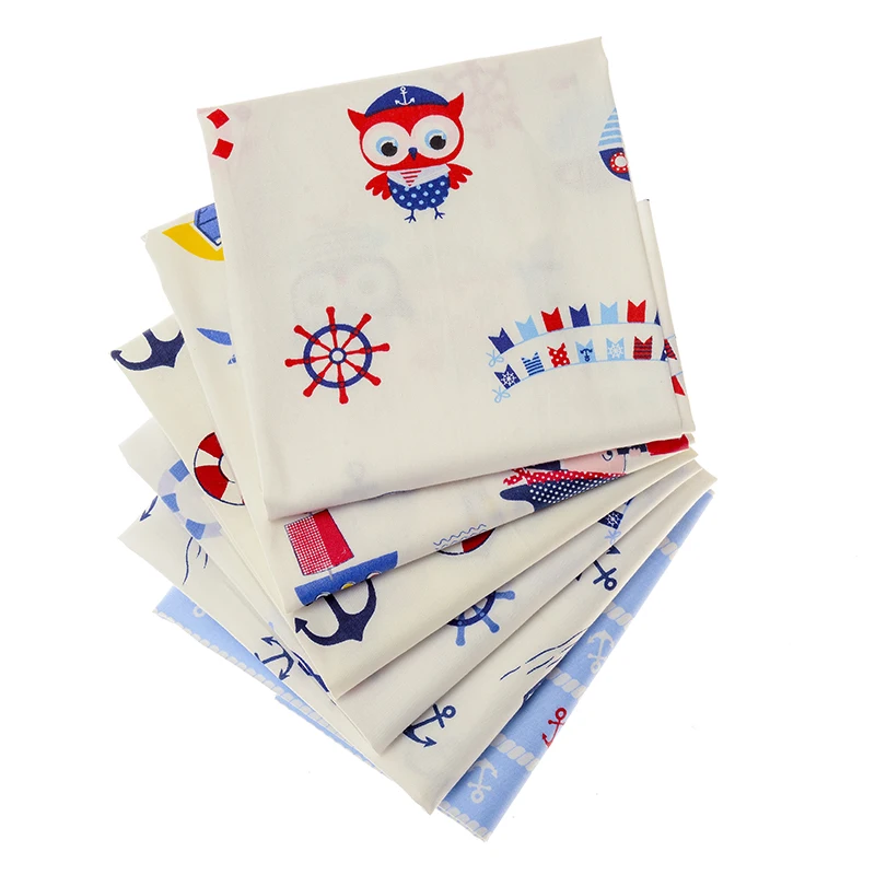 2020 новая белая серия хлопковых швейных тканей с мультяшным рисунком ручная